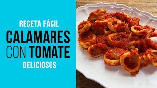 CALAMARES con TOMATE RECETA FÁCIL o SALSA AMERICANA  Apta COMIDA REAL  REALFOOD [upl. by Sema]