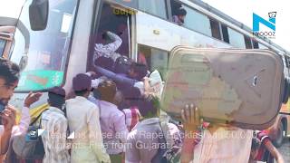 Gujarat Tensions rise after Rape Backlash as 50000 North Indian Migrants Flee from state [upl. by Namialus886]