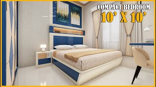 10 x 10 small bedroom design  colorful beautiful oasis bedroomdesign interiordesign bedroomdecor [upl. by Idnahs]