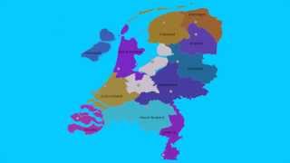 Topografie Provincies van Nederland en Hoofdsteden [upl. by Deach]