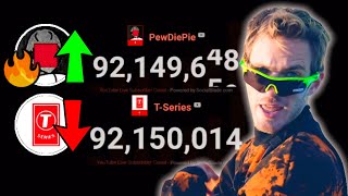 PewDiePie vs TSeries Congratulations Effect [upl. by Peg]