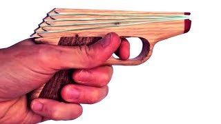 How to Make a Rubber Band Gun Pocket Pistol [upl. by Heber]