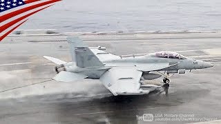 FA18 Carrier Launch amp Land In The Rain [upl. by Eedahs71]