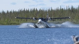 Twin Otter with floats landing [upl. by Pawsner]