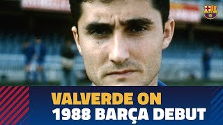 Ernesto Valverde looks back at his debut for Barça as a player [upl. by Ydak]