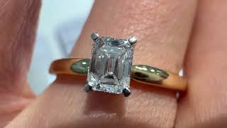 040 ct Emerald Cut Diamond Ring  PIERRE  Style 3820Y [upl. by Sarajane825]