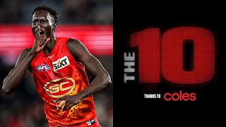 The 10 BEST MOMENTS from round 22  AFL [upl. by Htebaras940]