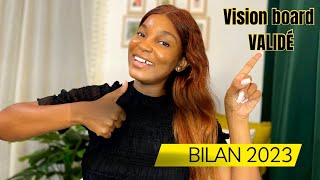 chitchatvideo BILAN 2023🤌🏾🥰 vision board tableau de vison  résumé 2023 prévision 2024 [upl. by Elyn]