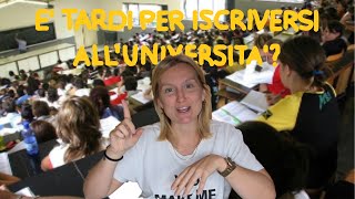 30 40 o 50 ANNI È TARDI PER ISCRIVERSI ALLUNIVERSITÀ [upl. by Atilrac792]