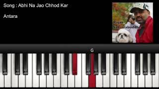 ANTARA  Abhi Na Jao Chhod Kar  Piano Tutorial  Slow Play  EZ Piano  Lighted Keys  Notes [upl. by Namdor918]