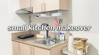 my small kitchen makeover  kitchen organization  Living Alone [upl. by Ynavoj]