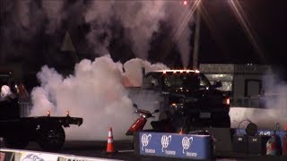 603 Diesels Burnout Contest At New England Dragway Street Night 7282017 [upl. by Ventura]