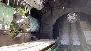 NEW JURASSIC WORLD The Ride New INDOMINUS REX  Universal Studios Hollywood 2021 [upl. by Ainslie]