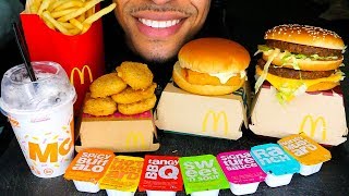 ASMR MCDONALDS CHICKEN NUGGETS MUKBANG OREO MCFLURRY FILLET FISH BIG MAC FRIES EATING SHOW SOUNDS [upl. by Josi521]