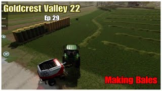 Goldcrest Valley 22 FS 22 Ep 29 Timelapse Making bales [upl. by Rento132]