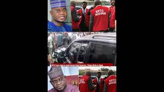 EFCC Barricades Yahaya Bellos Abuja home [upl. by Adnorrahs]