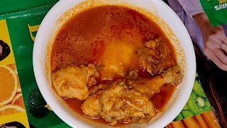 Traditional Ghanaian Chicken Light Soup With Plantain Fufu [upl. by Ojahtnamas]