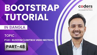 Bootstrap 4 48 Project 36  Glozzom Lightbox Video Section [upl. by Rayford]