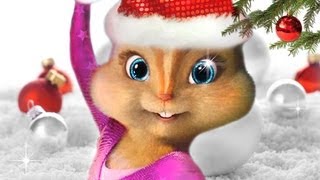 JINGLE BELL ROCK Christmas Song with LYRICS merry XMAS Chipettes Chipmunks HD [upl. by Thedrick]