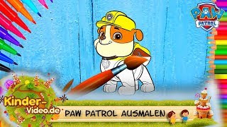 Paw Patrol ausmalen für Kinder auf Deutsch amp Finger Family Lied [upl. by Harrat]