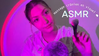 ASMR  Massage crânien intense avec visuel hand movements pinceau [upl. by Ettie674]