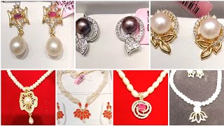 ❤ Chandrani Pearls Garia  Latest Design Pearl Necklace Pearl Earrings ❤ chandranipearls [upl. by Walkling]