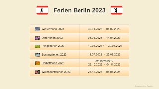 Ferien Berlin 2023 [upl. by Beauregard]