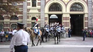 Prinsjesdag 2014  vertrek stoet van Koninklijke Stallen [upl. by Helali]