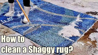 How to clean a Shaggy rug  how to clean carpet [upl. by Dawes116]