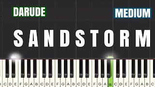 Darude  Sandstorm Piano Tutorial  Medium [upl. by Nrobyalc]