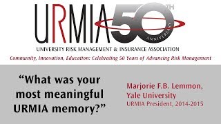 URMIAs 50th Anniversary  Voices of Our Presidents Marjorie Lemmon Yale University [upl. by Nibor]