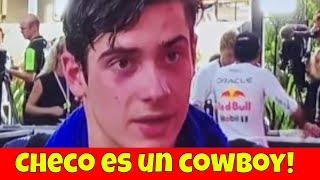 Franco Colapinto confiesa admiració por el piloto mexicano Checo Pérez en entrevista GP de Singapur [upl. by Eelyrehc]