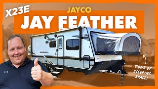 Half Travel Trailer Half Pop Up  JAYCO HYBRID [upl. by Lemrahc213]