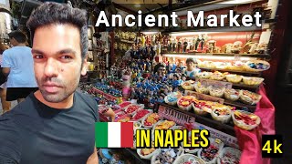 Naples Walking Tour Ancient market place  Famous places  old churchs walk through [upl. by Llehsal]