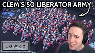 StarCraft 2 Clems 50 LIBERATOR Army [upl. by Ineslta]