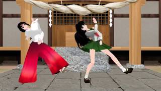 Inuyasha MMD  Kagome and Kikyo Childish Rivals [upl. by Aerdnak]