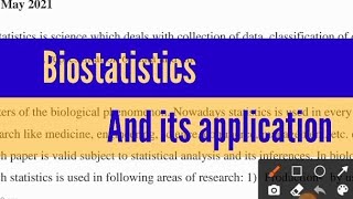 Biostatistics Introduction Application of statistics in biology correlation regrassion [upl. by Deevan105]