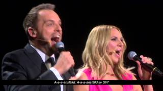 Melodifestivalen 2015  Anställd Öppningsnummer första deltävlingen [upl. by Rafael466]