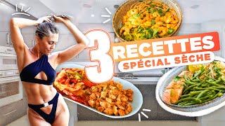 3 RECETTES HEALTHY SPÉCIAL SÈCHE 😍  Repas très protéinés et ultra rapides  Justine GALLICE [upl. by Dibb84]