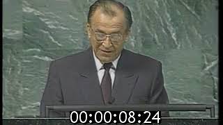 Ion Iliescu declaratie in Limba Engleza la ONU [upl. by Calore]