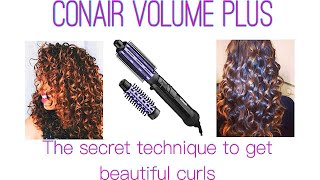 HOW TO ACHIEVE BEAUTIFUL CURLS USING THE CONAIR VOLUME PLUS CURLING BRUSH [upl. by Hannavahs765]