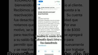Reactivar la cuenta del controlador de Spark reactivate sparkdriver reativar desactivar walmart [upl. by Kailey]
