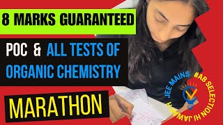 8 MARKS guaranteed All tests of Organic Chemistry amp POC MARATHON 🚀JEE MAINS jeemains jee jee2024 [upl. by Odnamra]