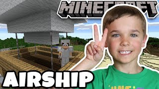 BUILDING AIRSHIP in MINECRAFT SURVIVAL MODE [upl. by Evania306]