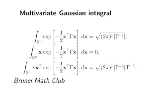 Multivariate Gaussian integral Basic properties [upl. by Kablesh]