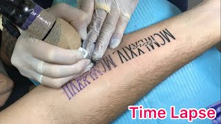 Roman numerals Tattoo  Artist saitamatattoo  EP47 Time Lapse [upl. by Naujet598]