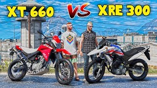 QUAL É MELHOR   XT 660R VS XRE 300  35 [upl. by Adnot]