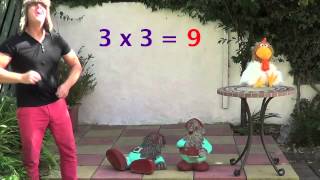 3 x table  Lesson 3  The Three times table  multiplication song simply for children [upl. by Ennoirb]