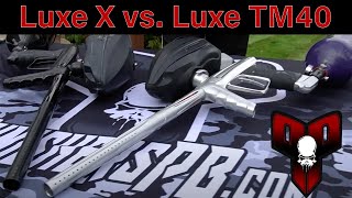 DLX Luxe X vs Luxe Tm40 Shooting Comparison Video  Punishers Paintball [upl. by Adiaz]