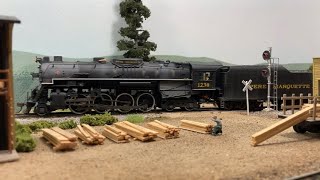 Pere Marquette Freight in Michigan Led By Berkshire 1230 on GRMRHS Club Layout  HO Scale [upl. by Alvina]